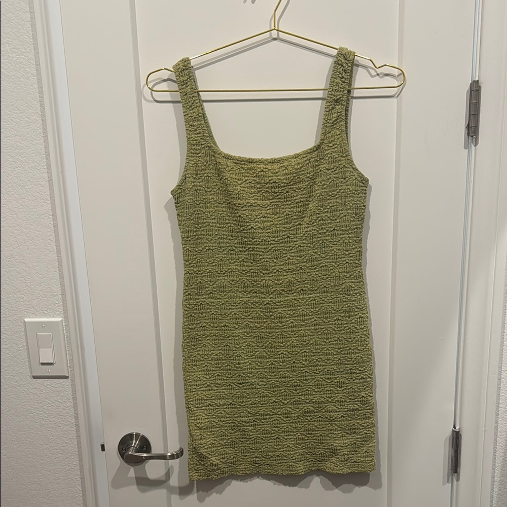 Elodie Olive Textured Mini Dress